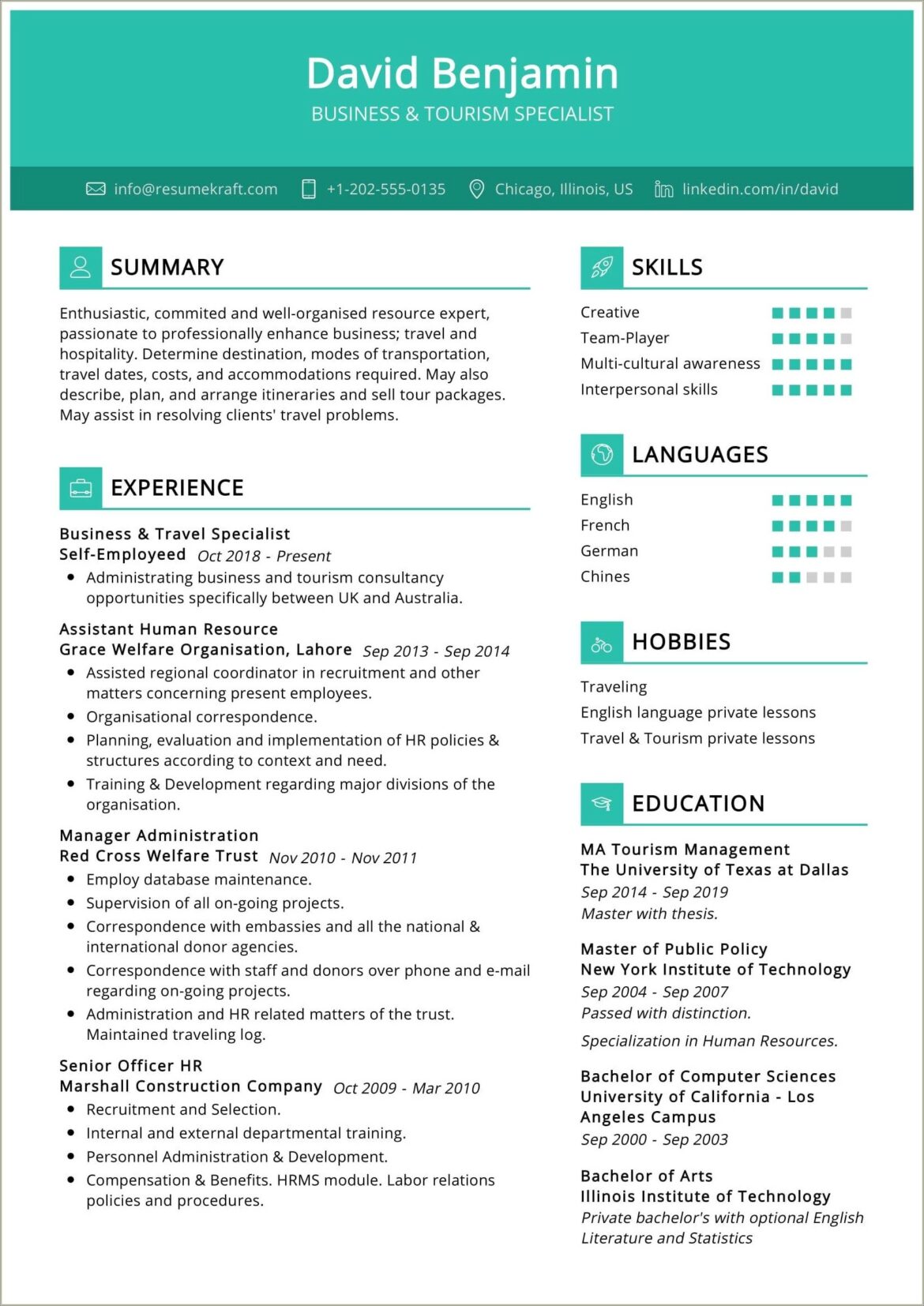 Sample Airline Reservation Agent Resume Profile