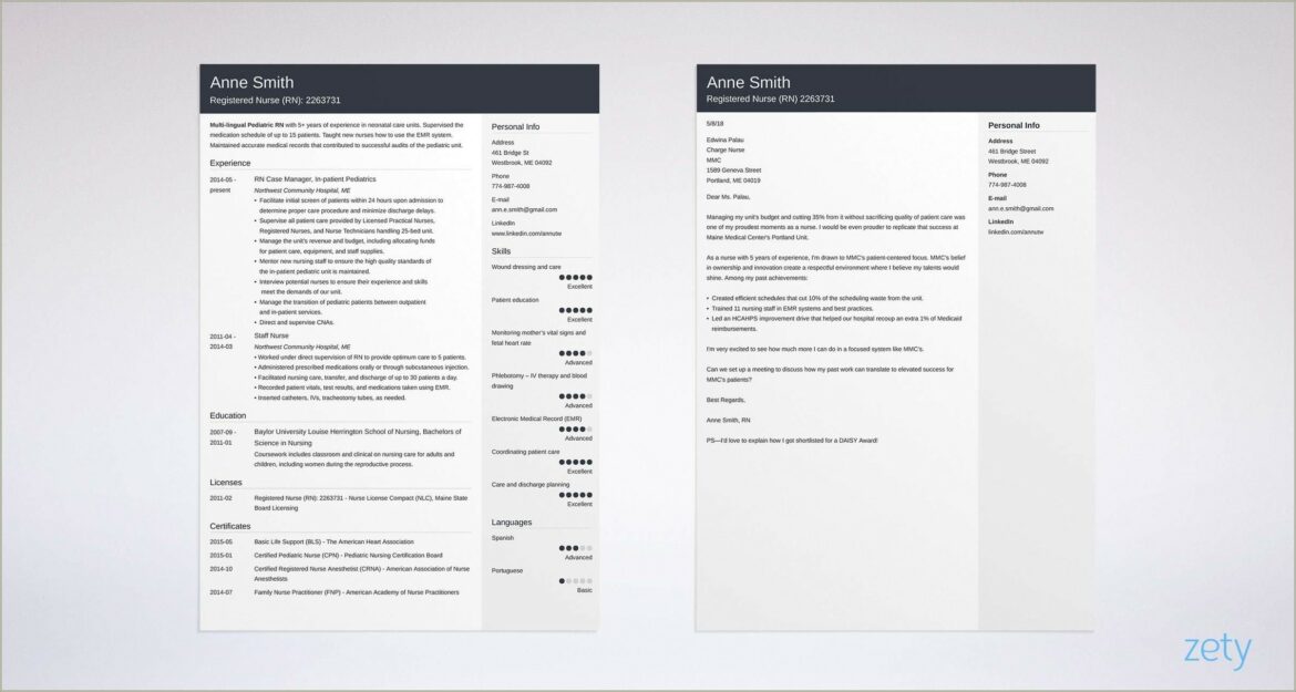 Sample Cover Letter For Graduate Nurse Resume
