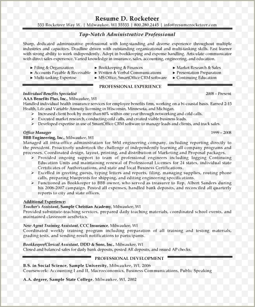 Sample Cover Letter For Resume Insurance