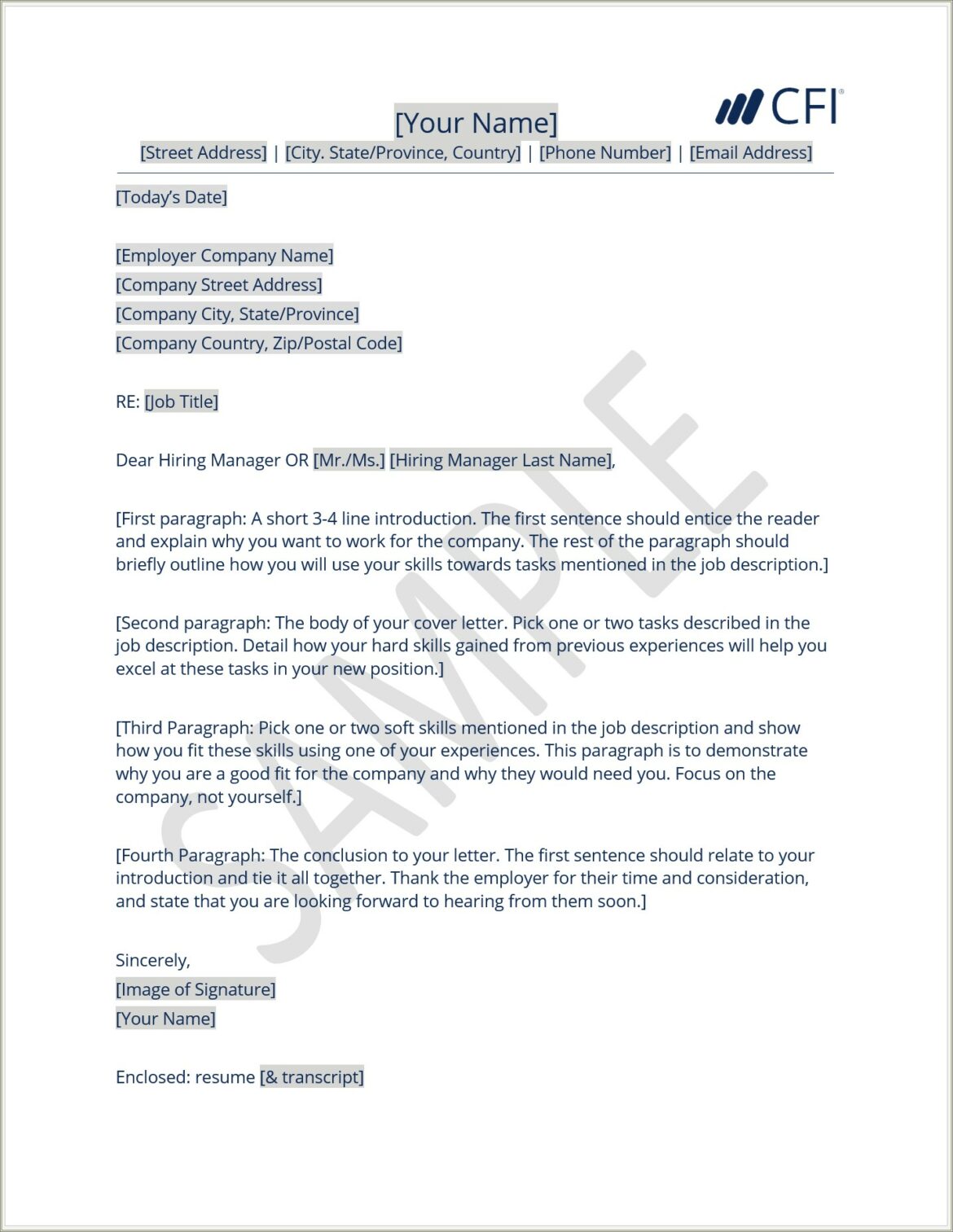 Sample Cover Letter For Sending Resume Via Email