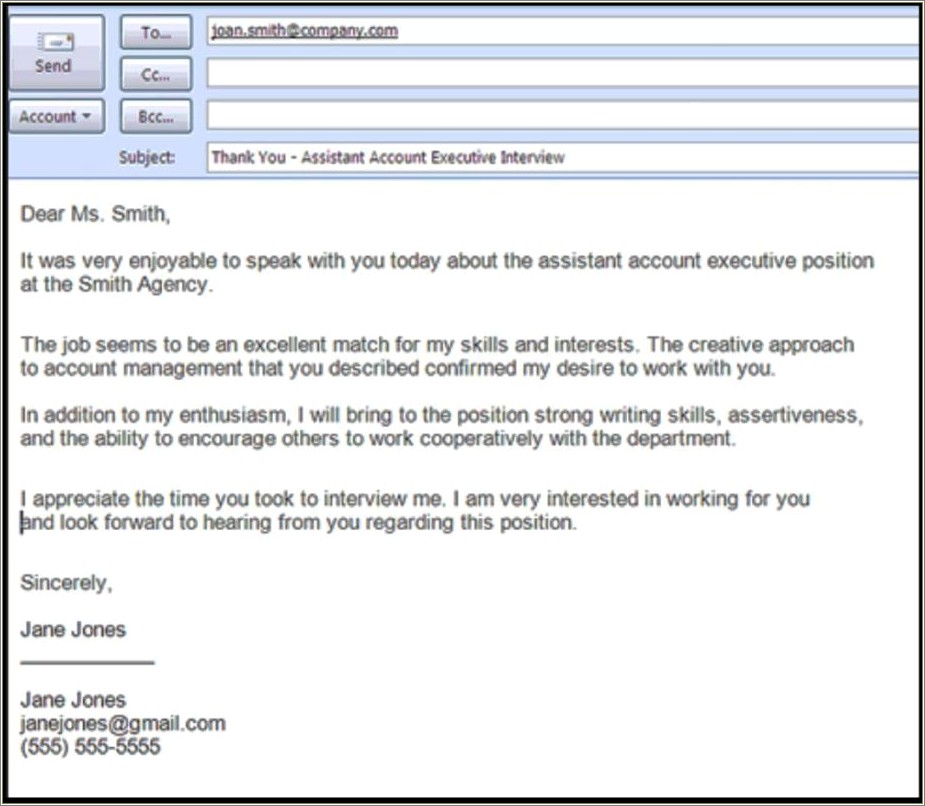 Sample Email Format For Sending Resume