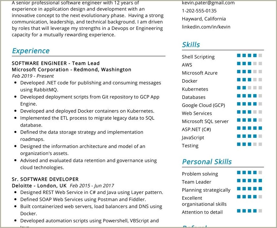 Sample Java Resume With Portal Experience