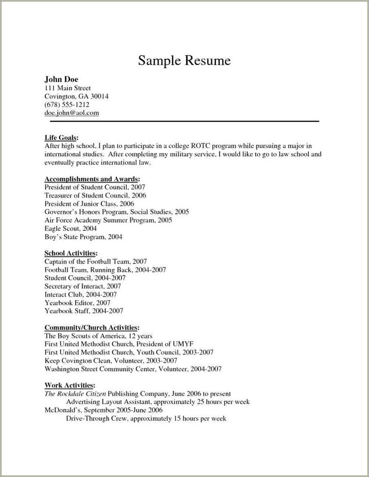 Sample Mcdonald's Assistant Manager Resume