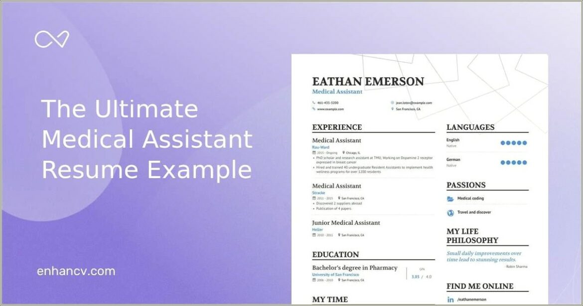 Sample Medical Assistant Resume With Experience