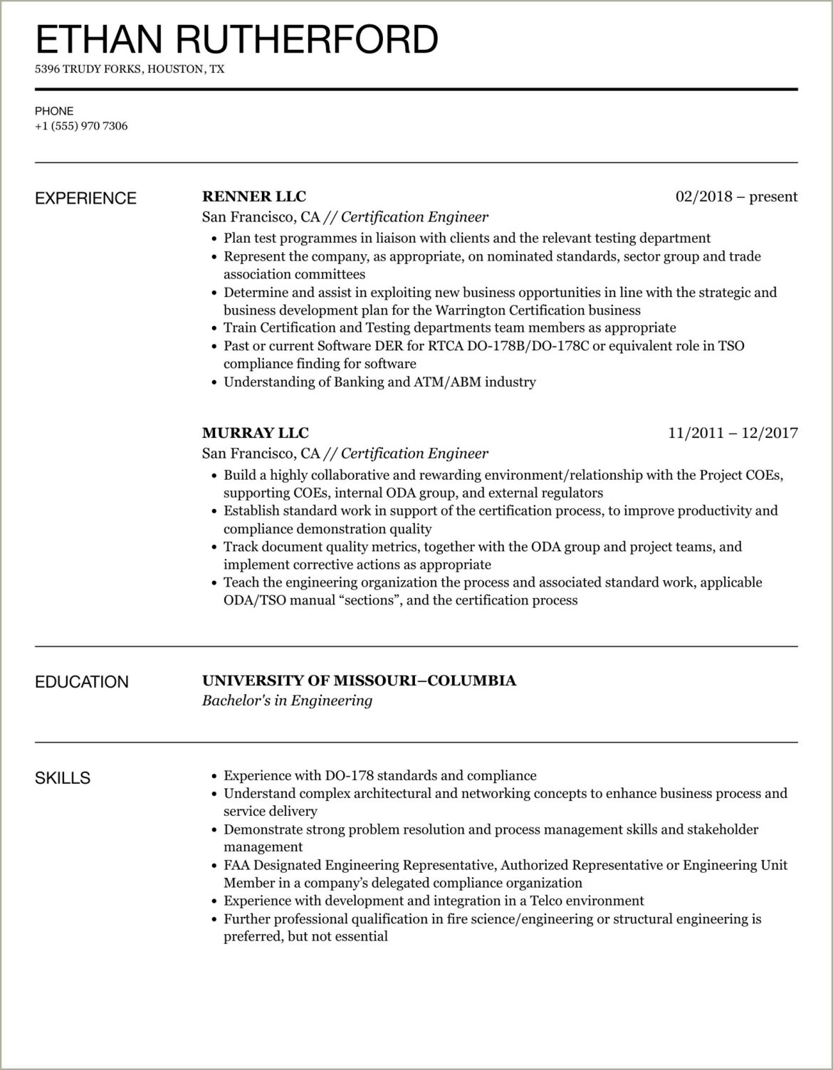 Sample Objectives For Resume For Engineers