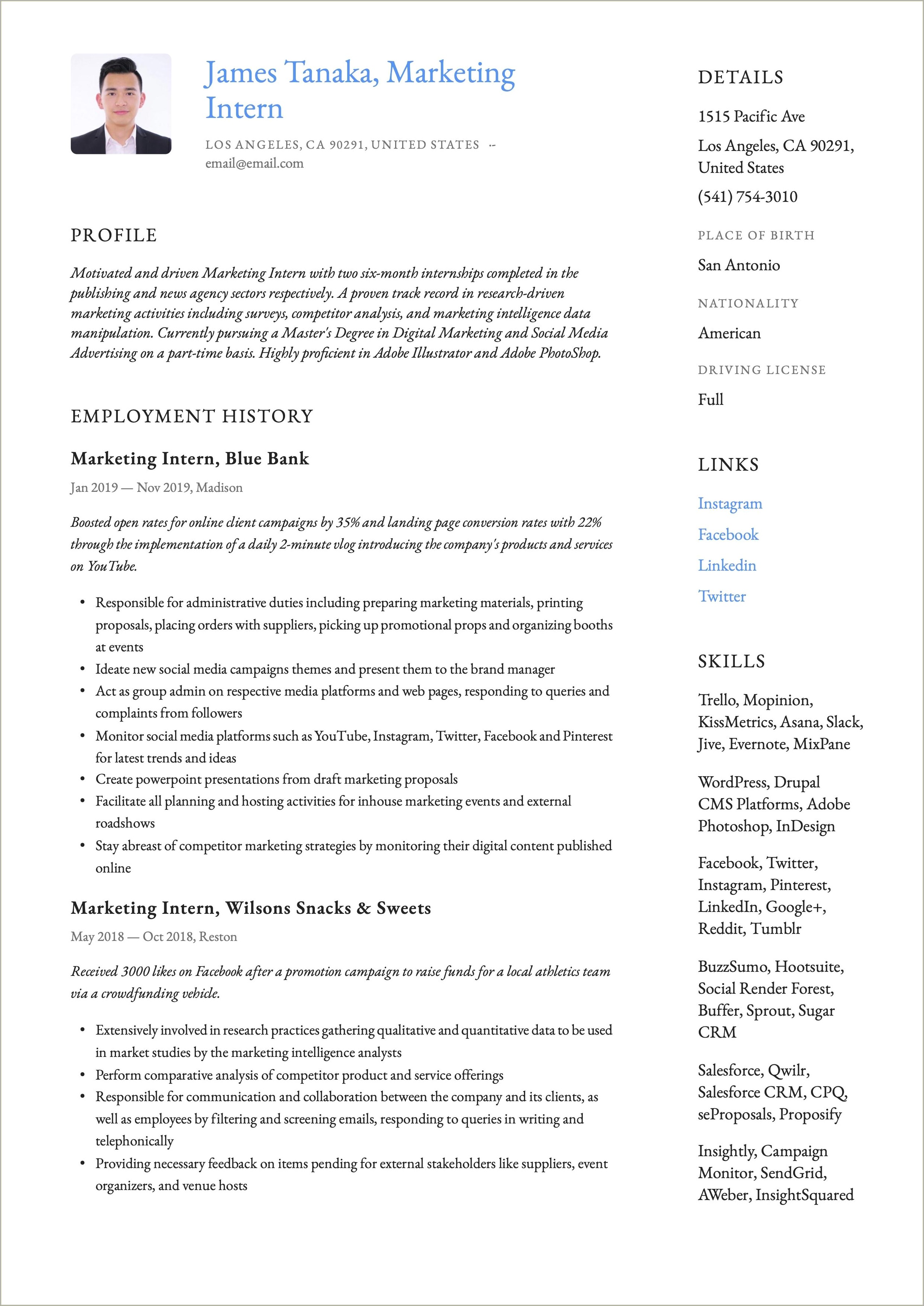 Sample Objectives In Resume For Ojt Marketing Student