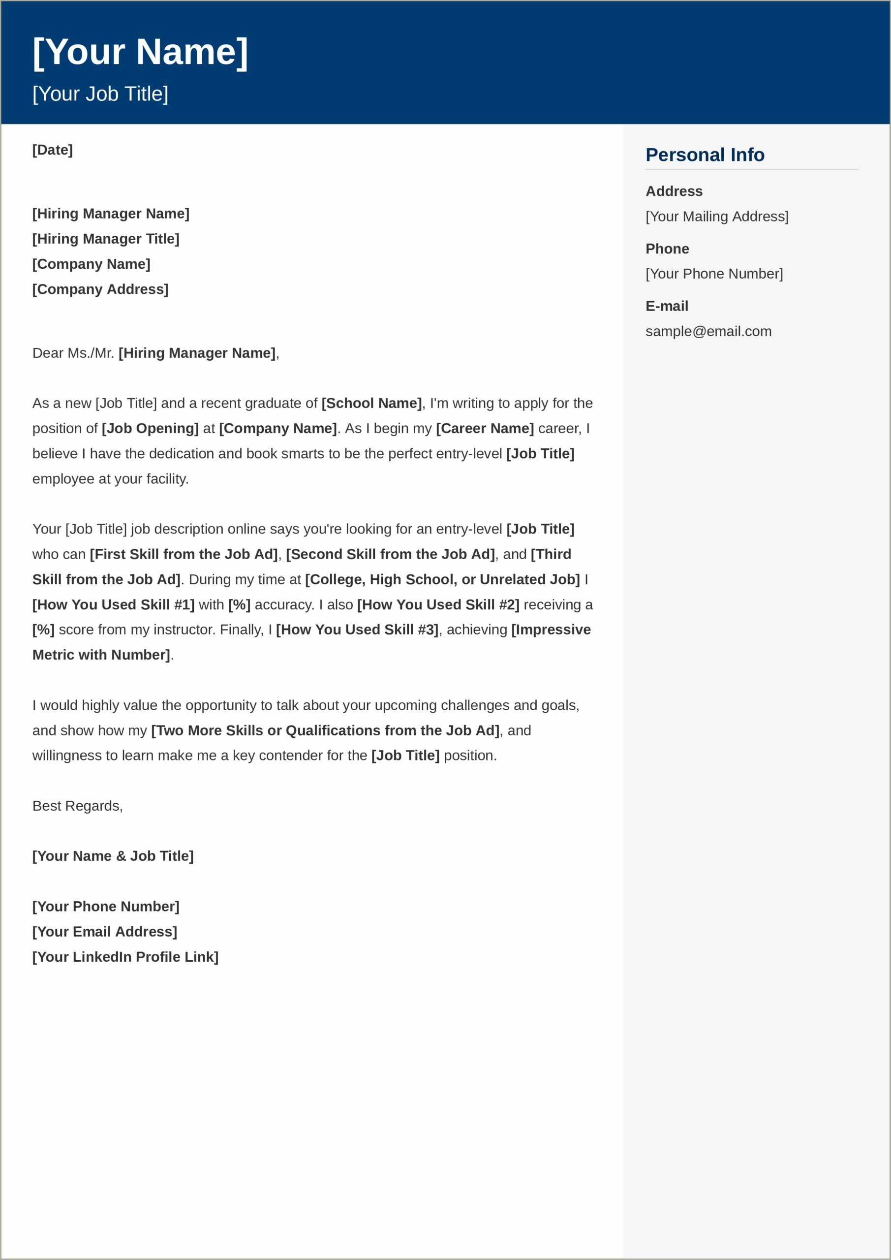 Sample Of A Resume Cover Letter General