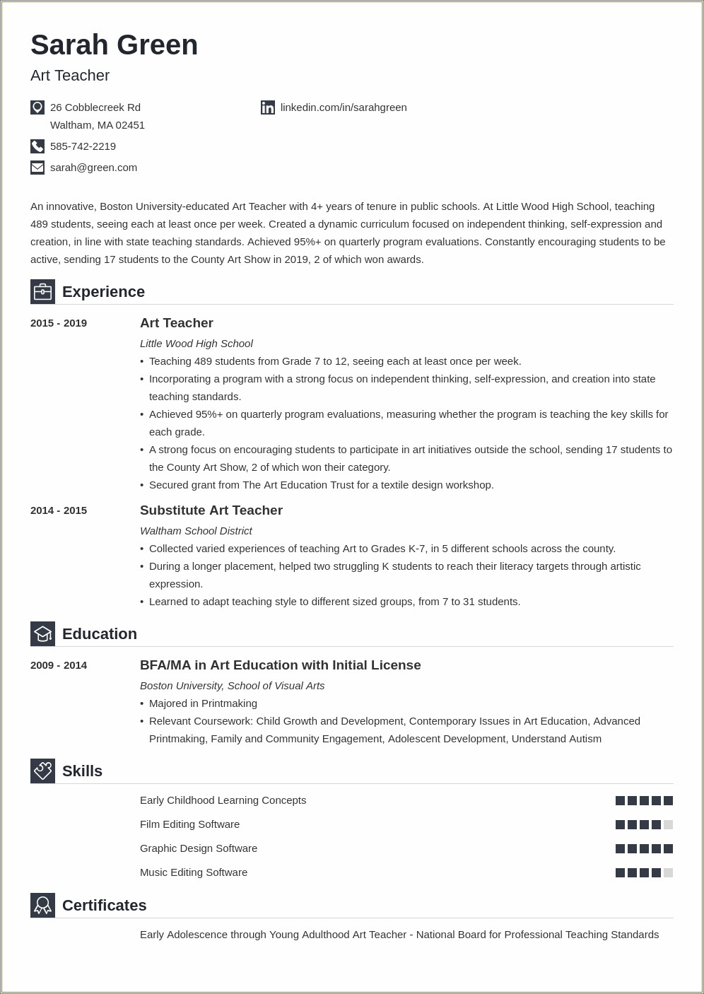 Sample Of A Summary For A Resume Painter