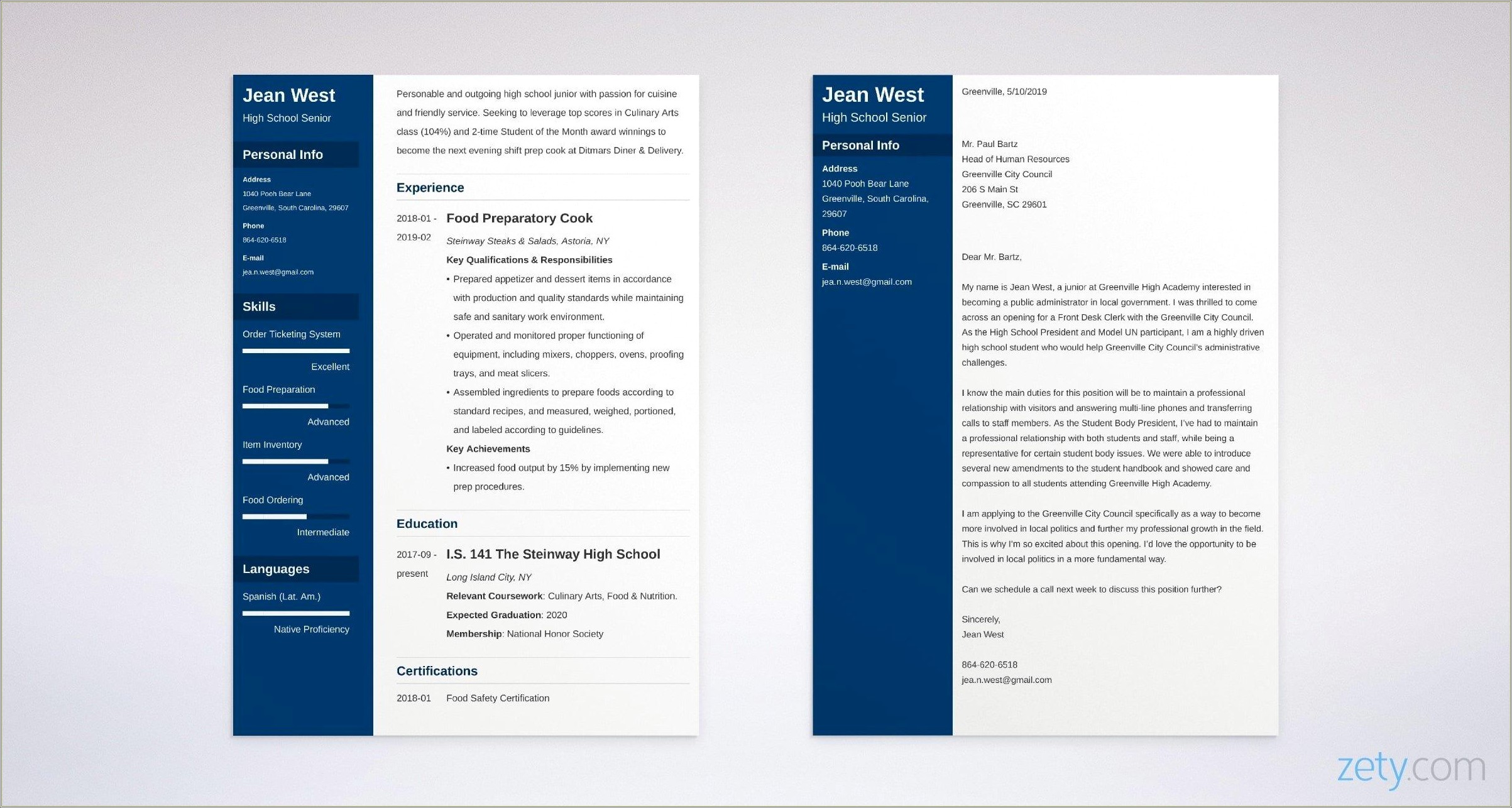 Sample Of Cover Letter For Dropping Off Resume