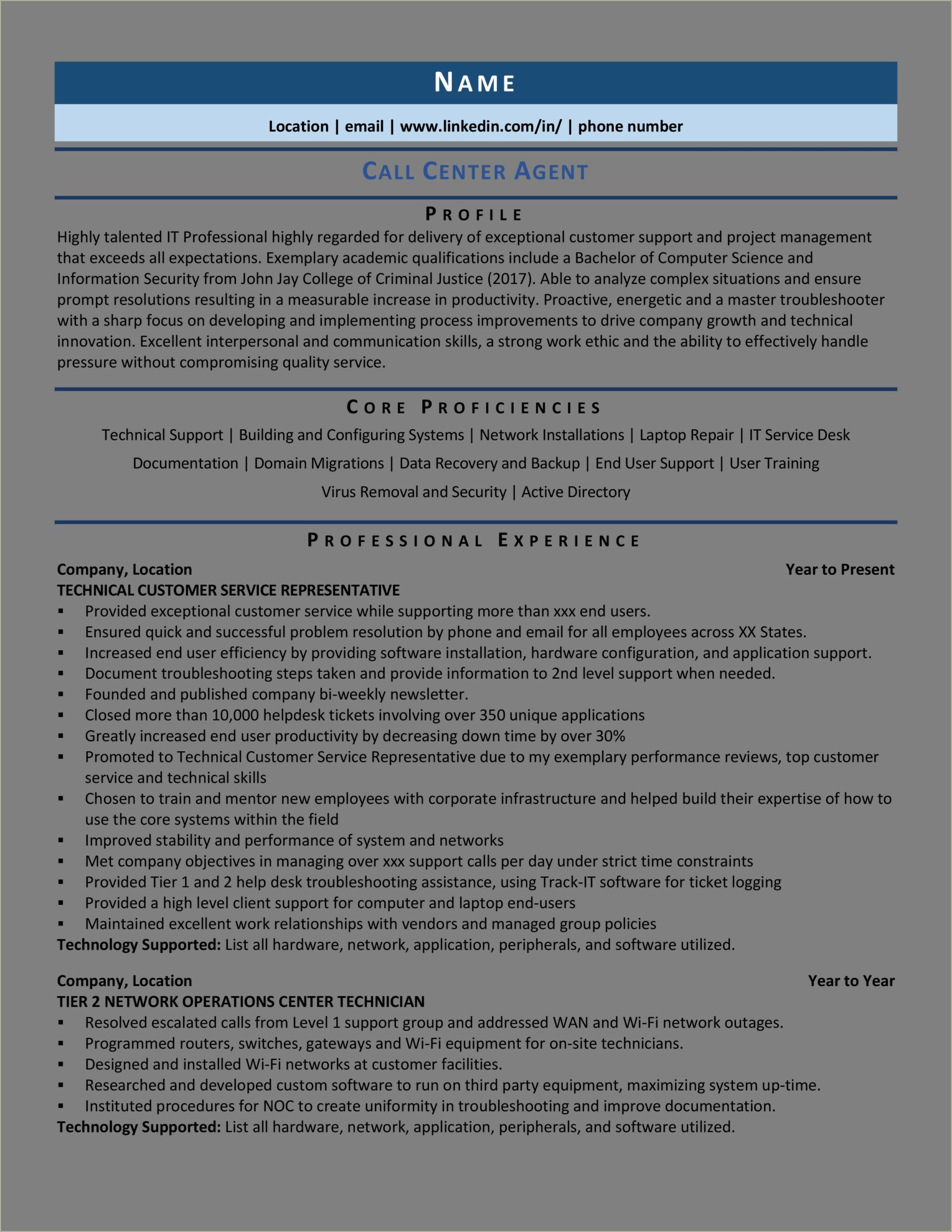 Sample Of Resume For Remote Jobs