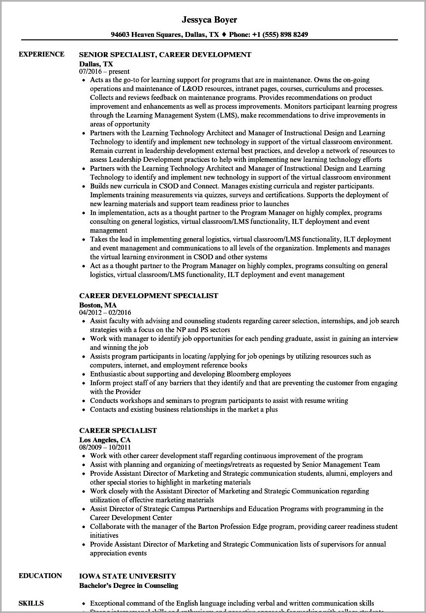 Sample Resume Boeing Pre Employment Program Florissant Valley