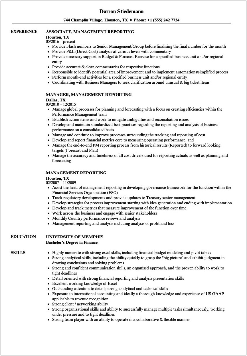 Sample Resume Company Visit Report Format