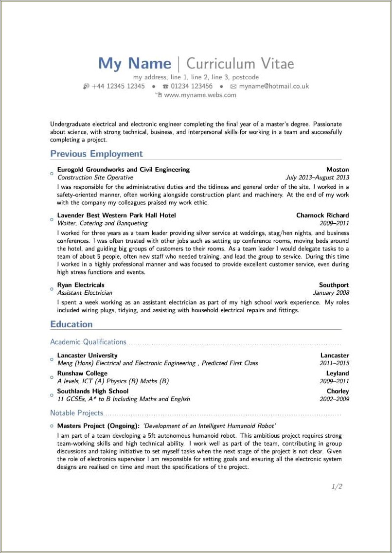 Sample Resume For 15 Years Experience