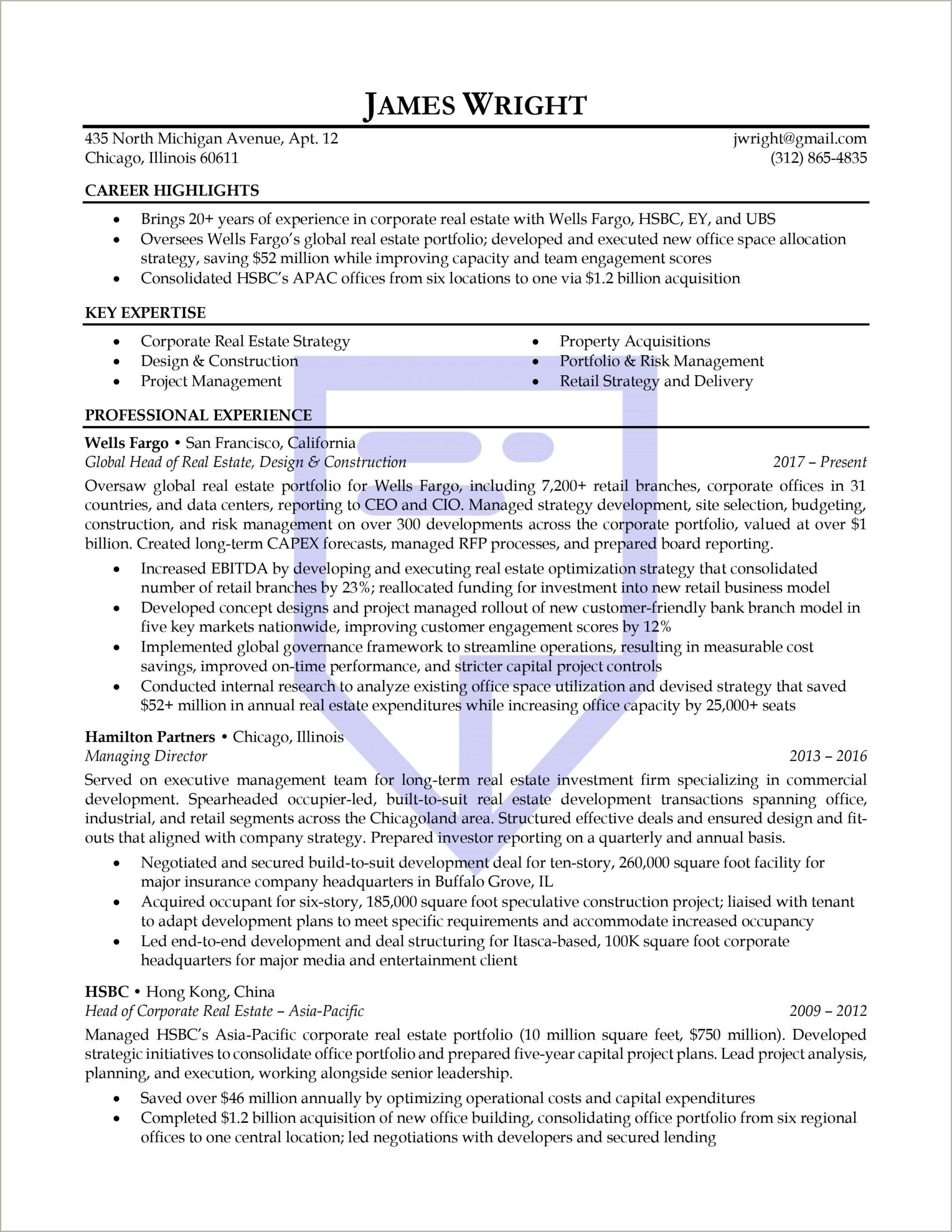 Sample Resume For An It Director