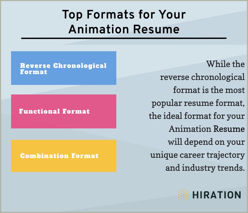 Sample Resume For Animation Internship Application