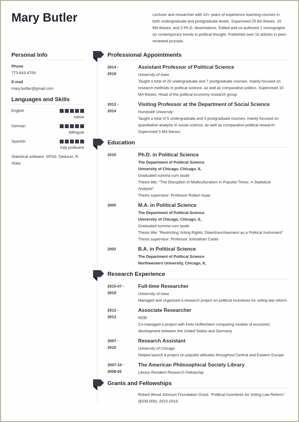 Sample Resume For Assistant Professor In Commerce