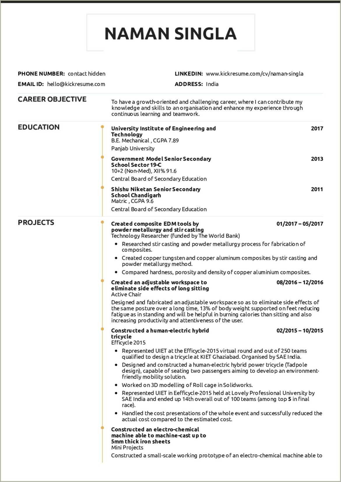 Sample Resume For Bank Jobs Fresher