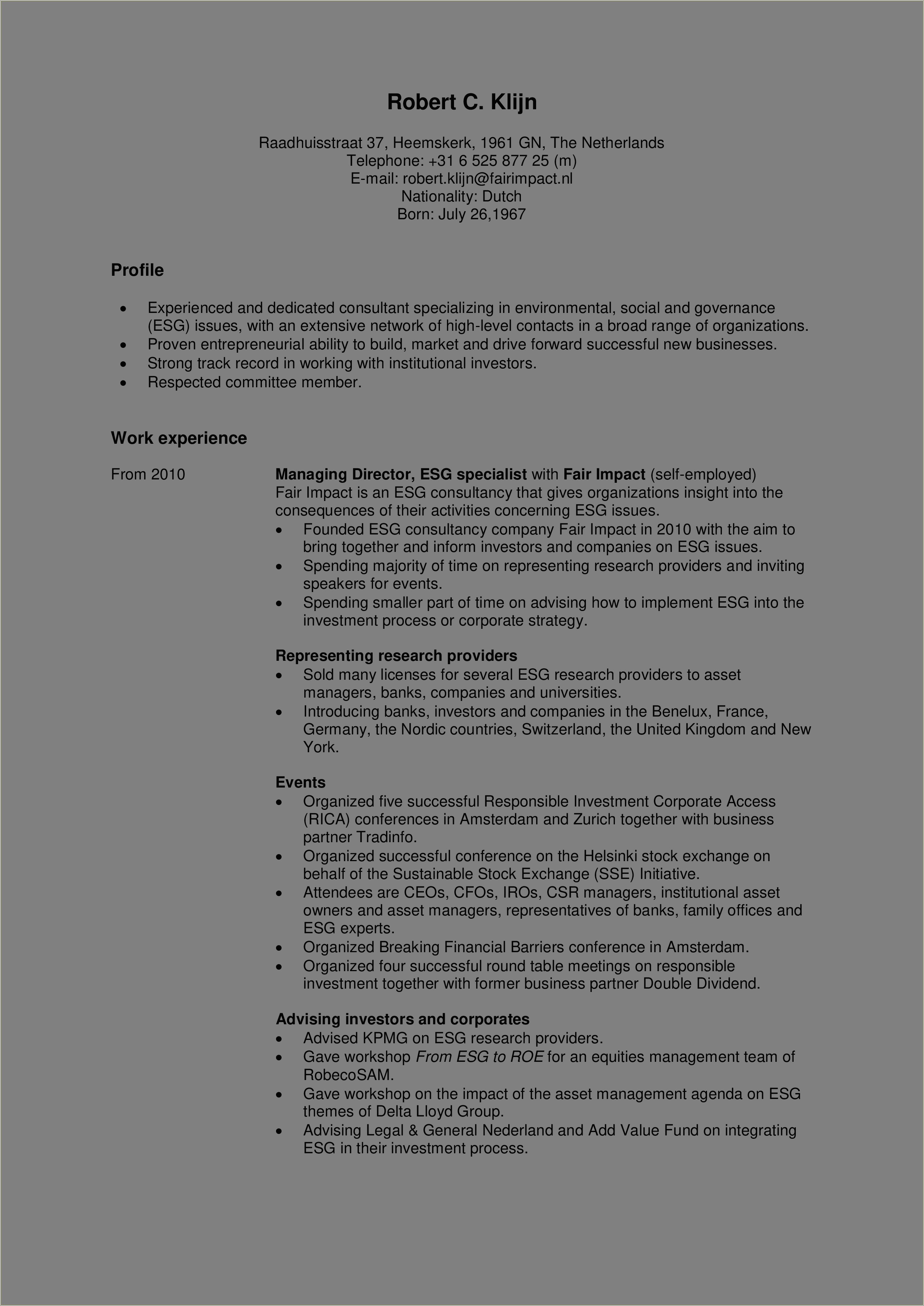 Sample Resume For Bank Sales Officer