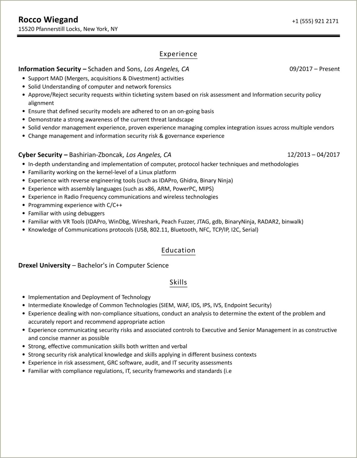 Sample Resume For Criminology Fresh Graduate