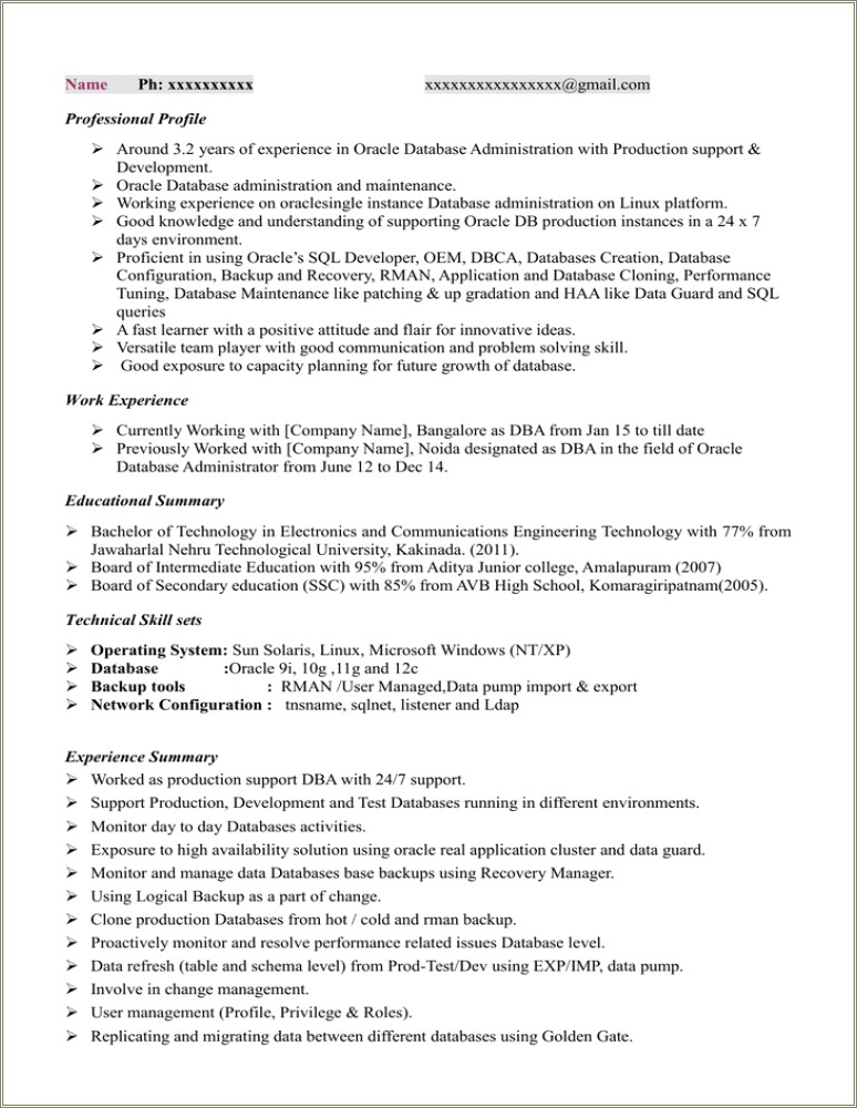 Sample Resume For Engineer 14