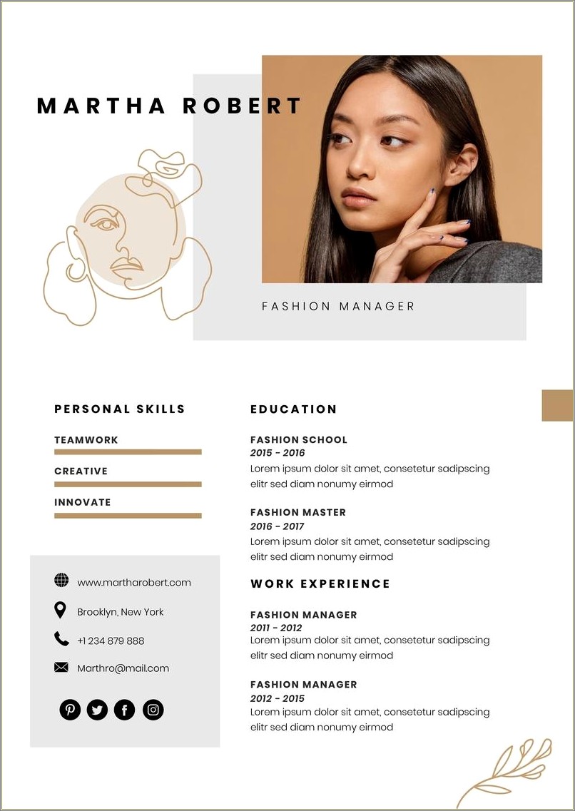 Sample Resume For Fashion Designer Free Download