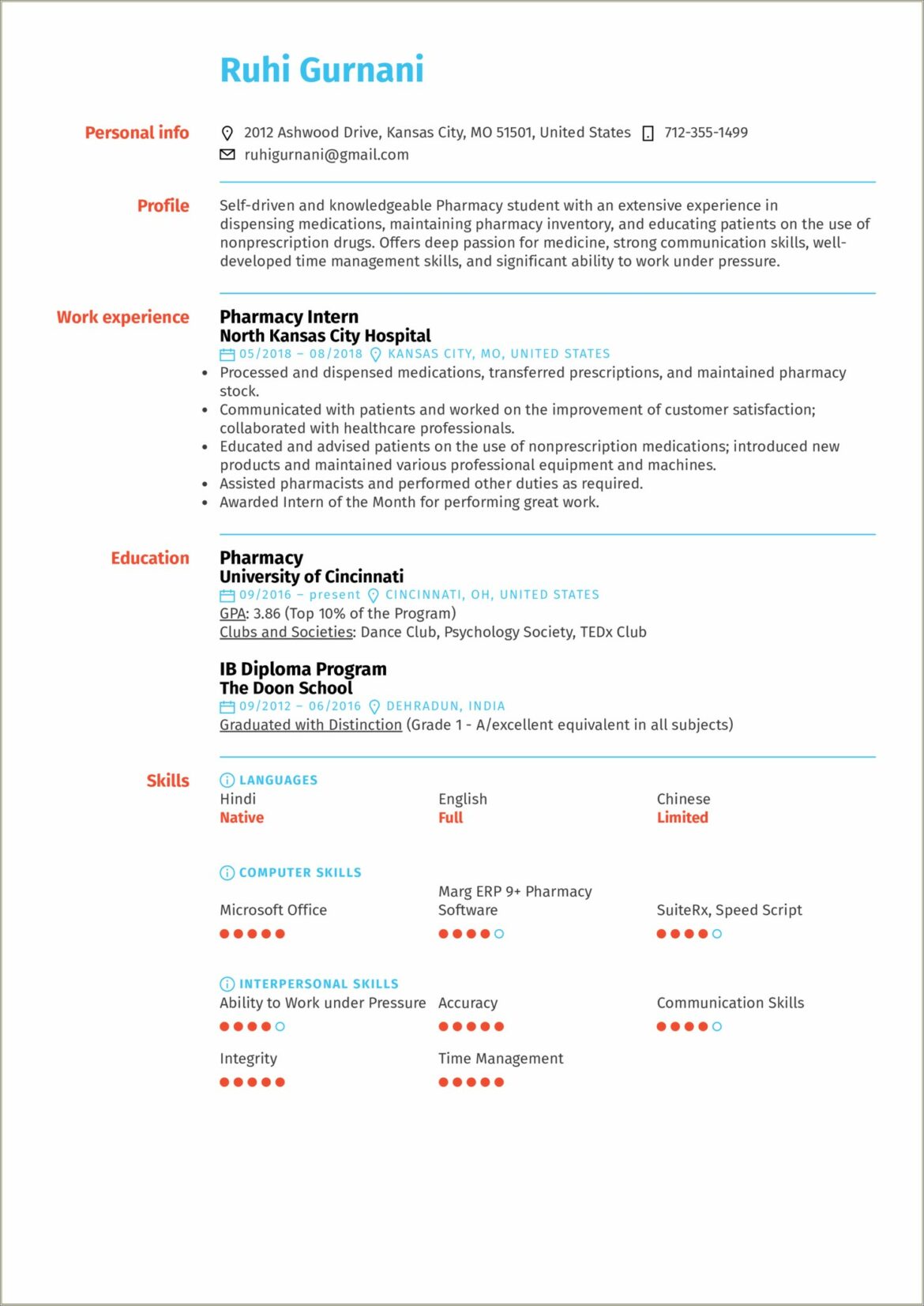 Sample Resume For Industrial Training In Electronics Industry