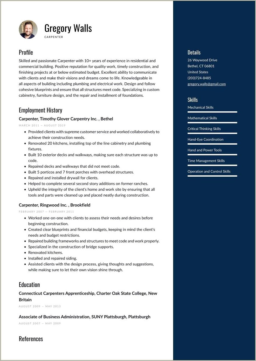 Sample Resume For Junior Engineer