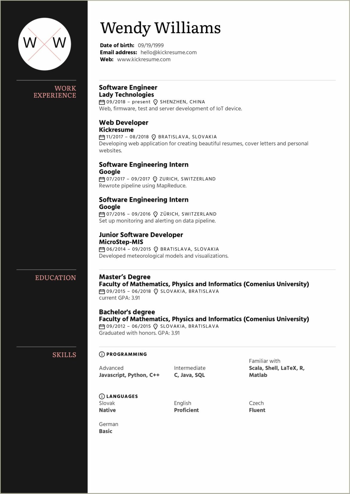 Sample Resume For Junior Java Developer