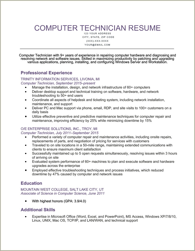 Sample Resume For Letters Of Recommendation Ut