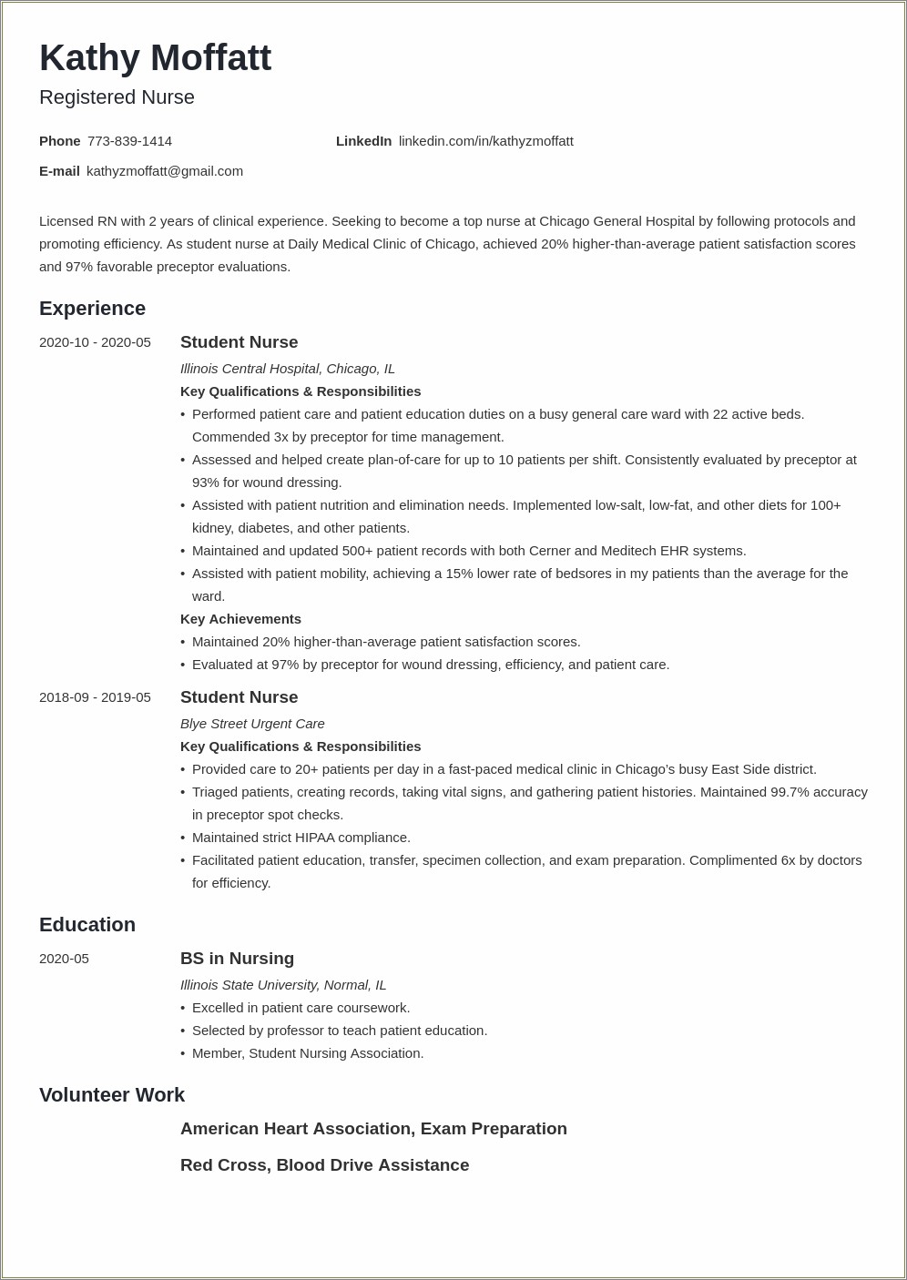 Sample Resume For Newly Graduated Student