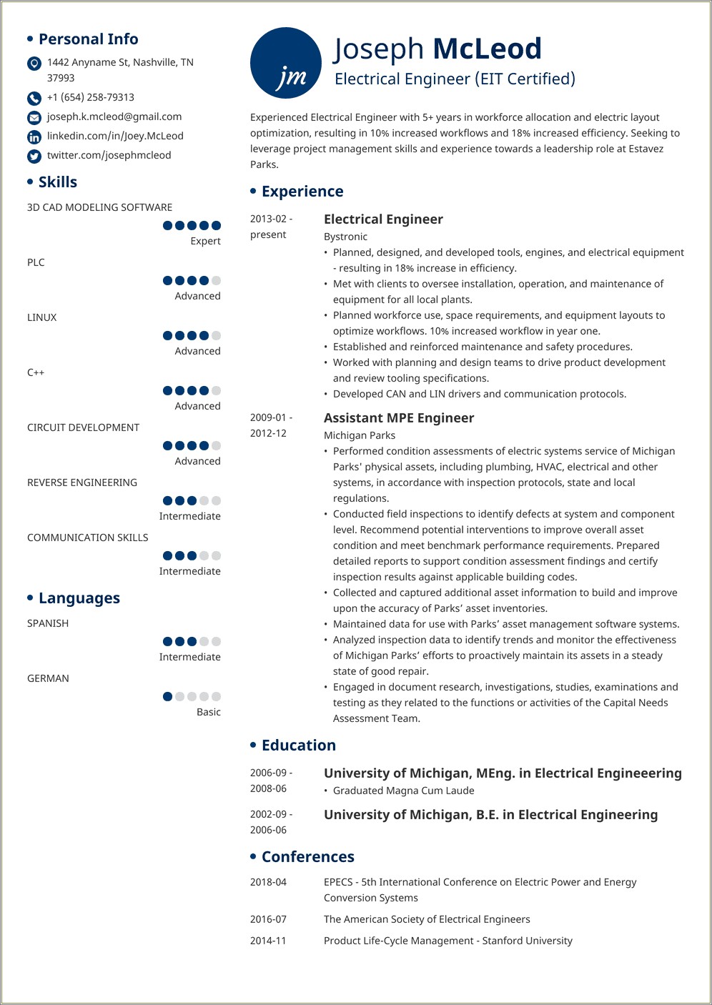 Sample Resume For Ojt Electrical Engineering Students