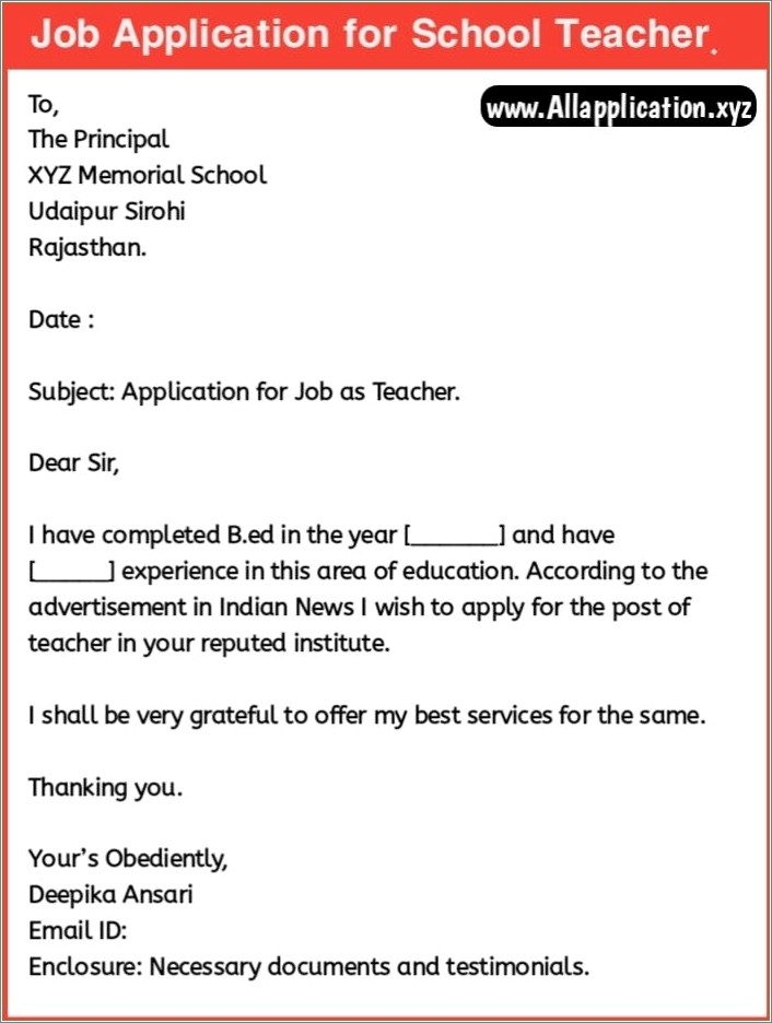 Sample Resume For Pre Primary School Teacher India