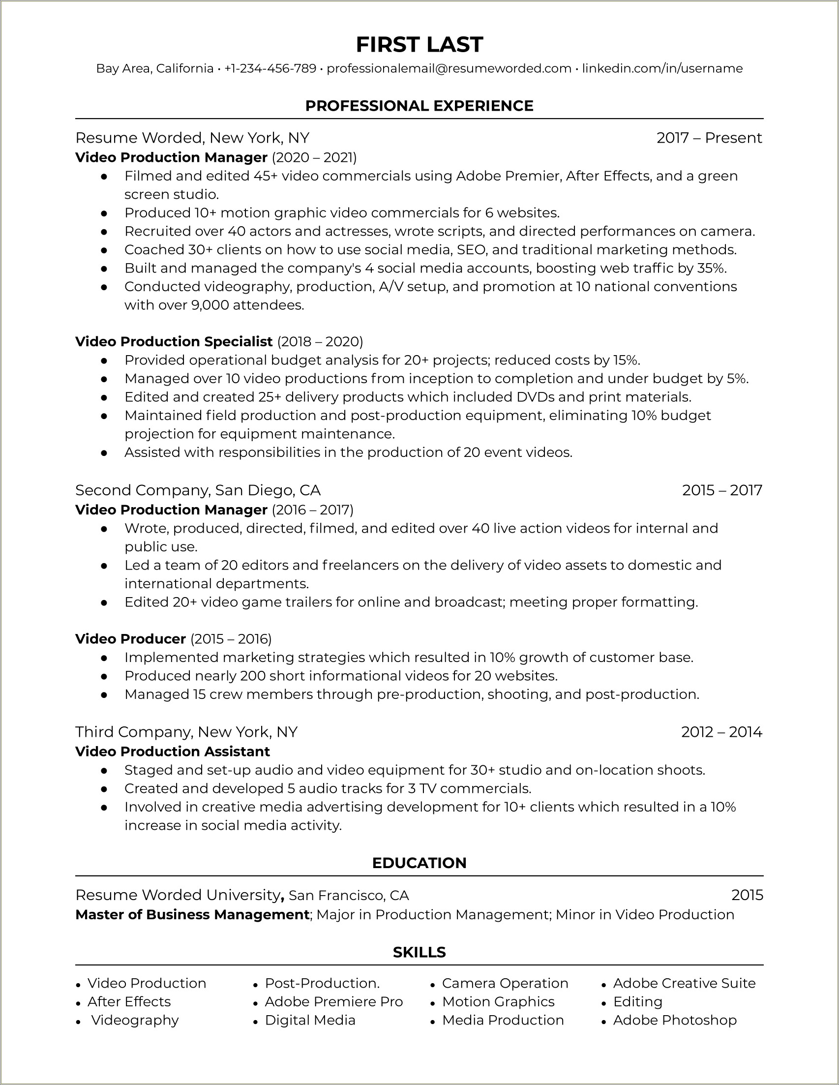Sample Resume For Print Production Coordinator