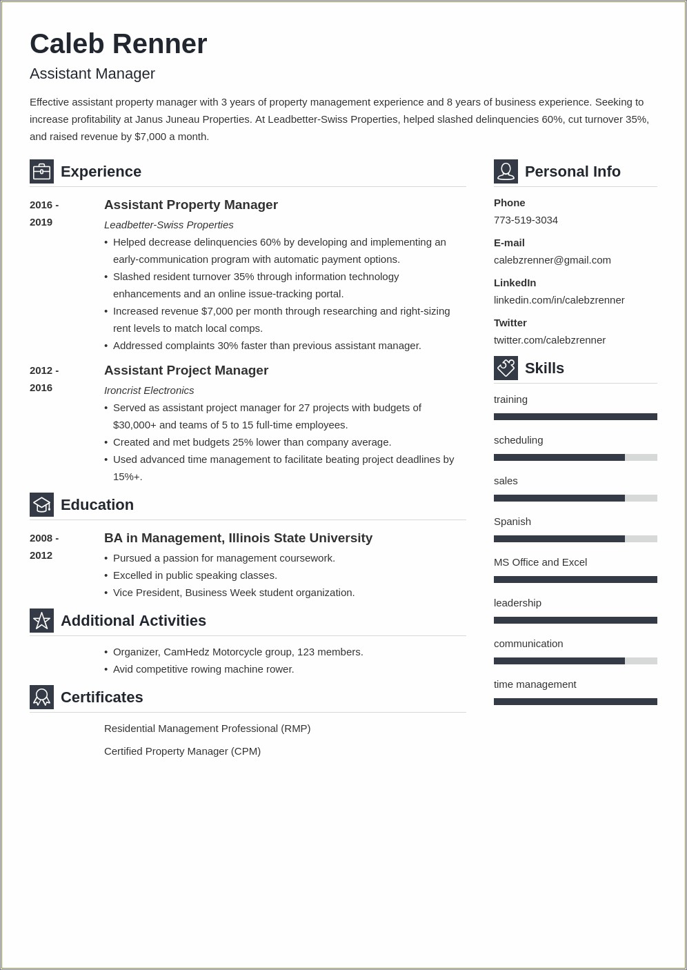 Sample Resume For Revenue Cycle Manager