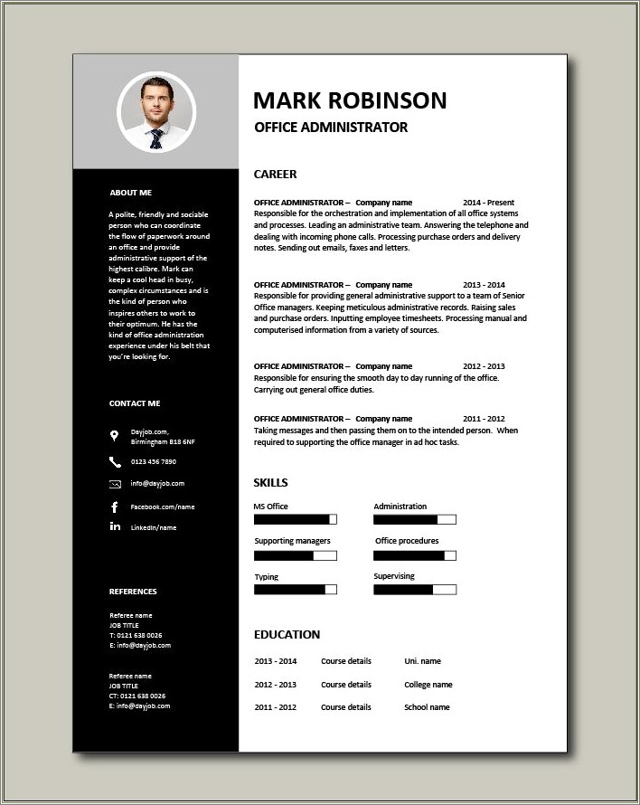 Sample Resume For School Office Manager