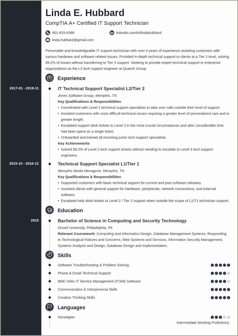 Sample Resume For Technical Support Executive In Bpo