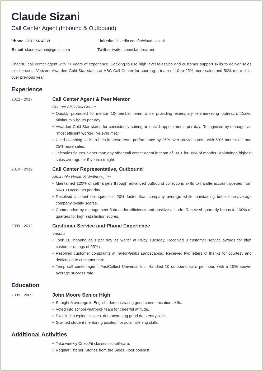 Sample Resume For Technical Support Representative Without Experience
