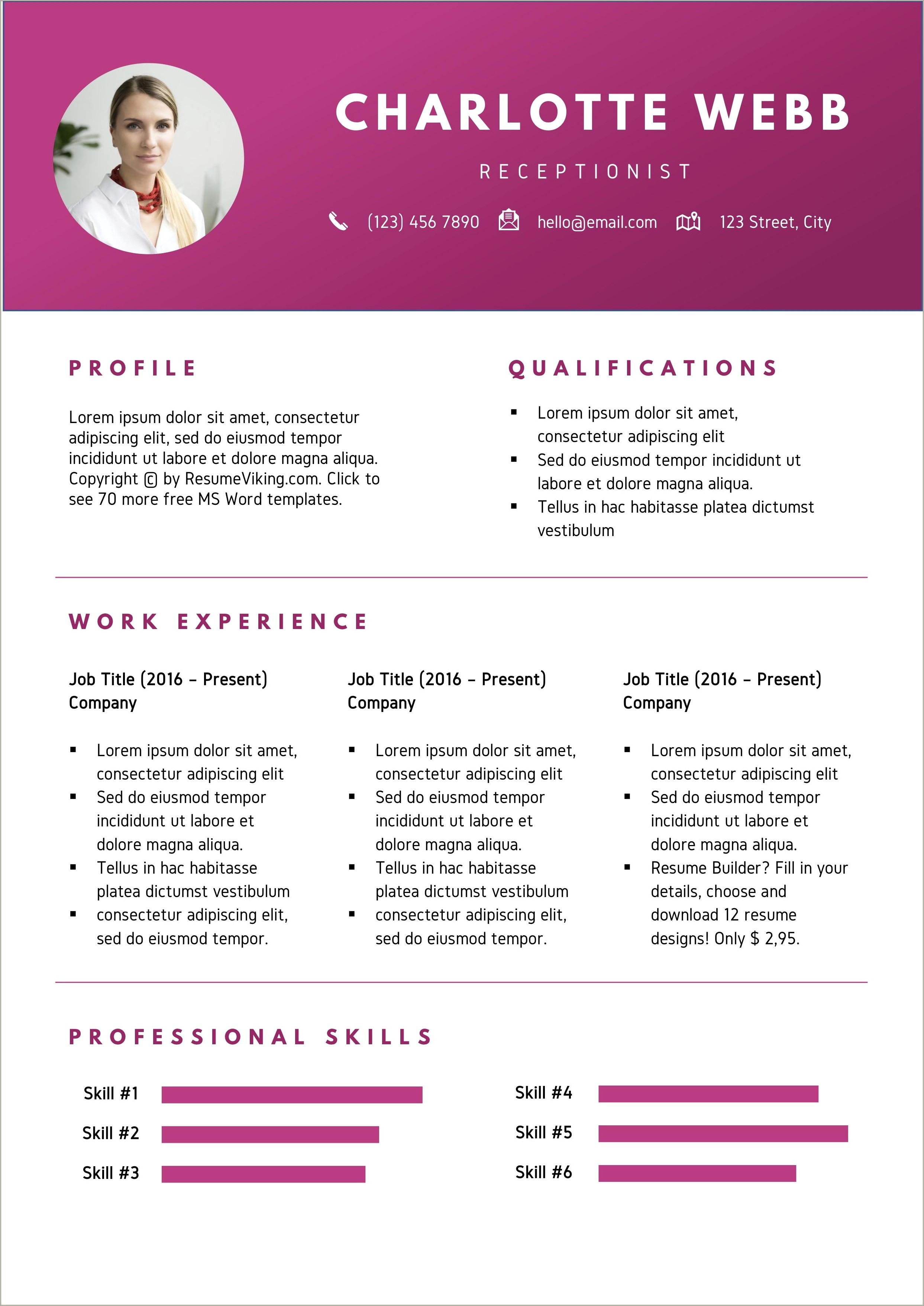 Sample Resume Format Pdf Download Free