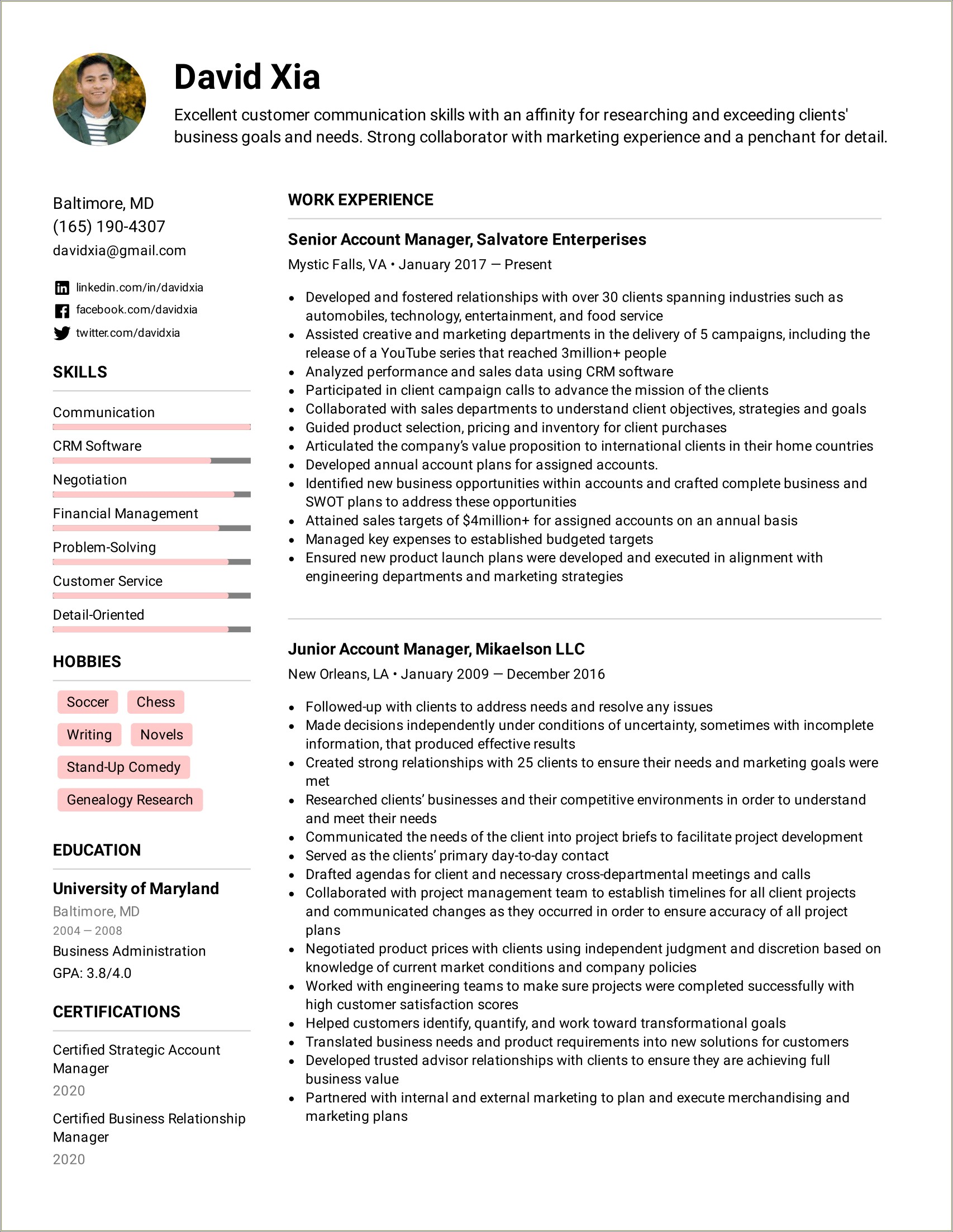 Sample Resume Health Care Middle Manager