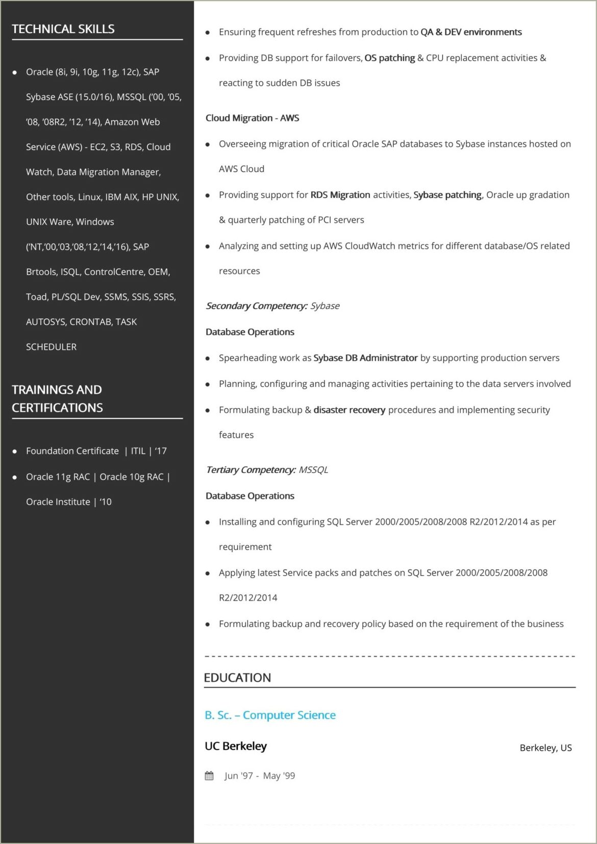 Sample Resume More Than One Page