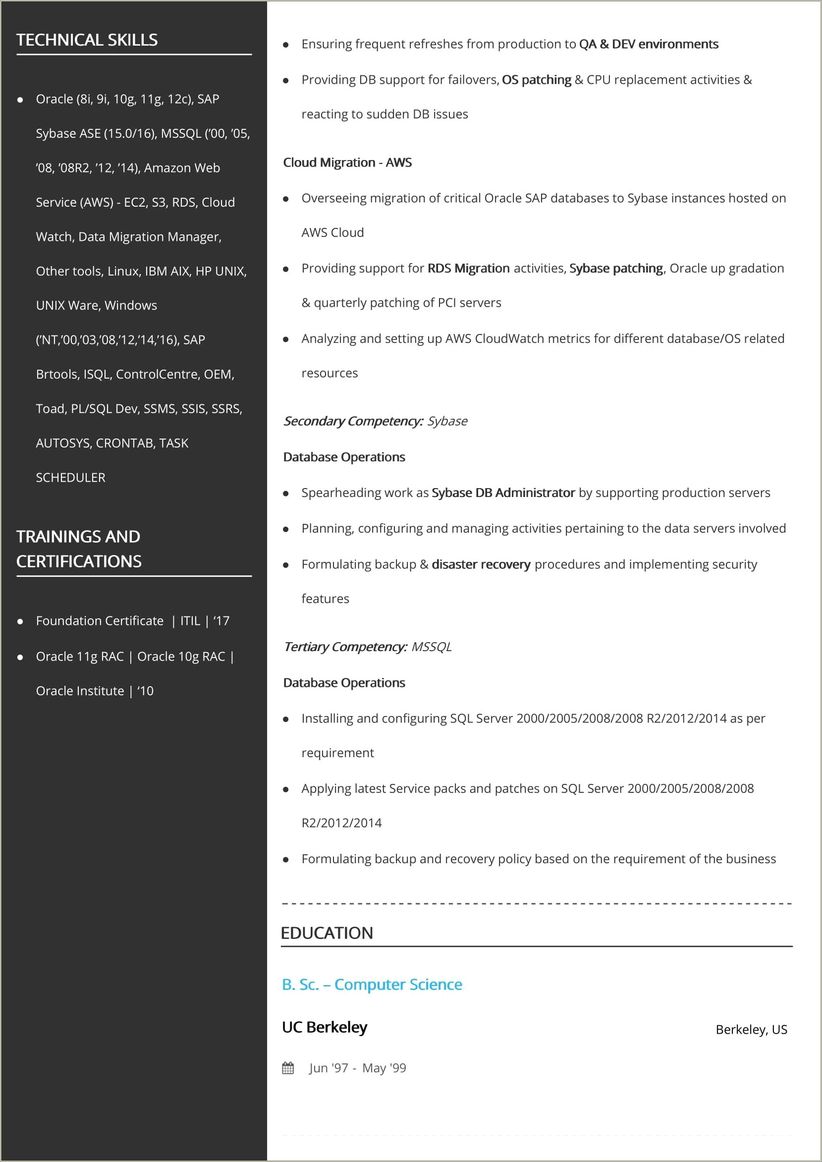 Sample Resume More Than One Page