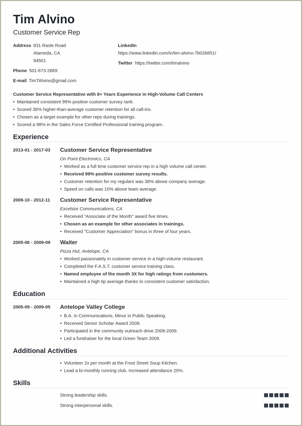 Sample Resume Multiple Jobs Same Company