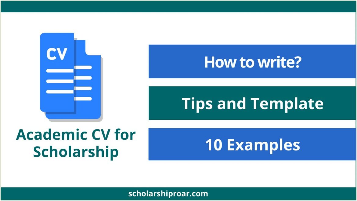 Sample Resume Objective For Scholarship Application