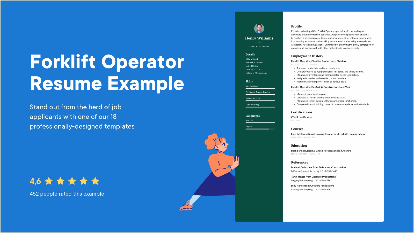 Sample Resume Objectives For Forklift Operator