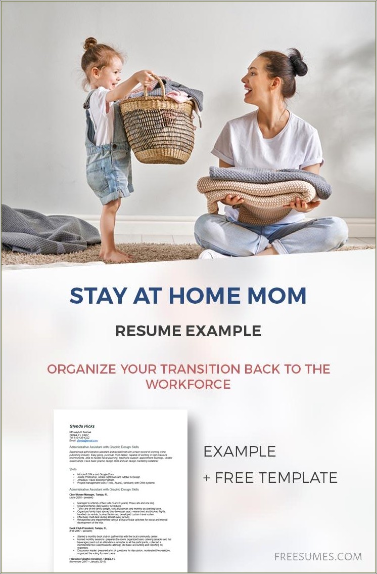 Sample Resume Of Moms Returning To Work