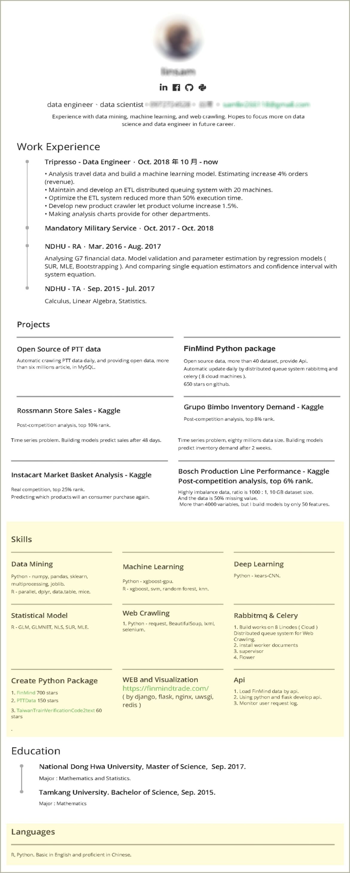 Sample Resume Of Two Years Engineer