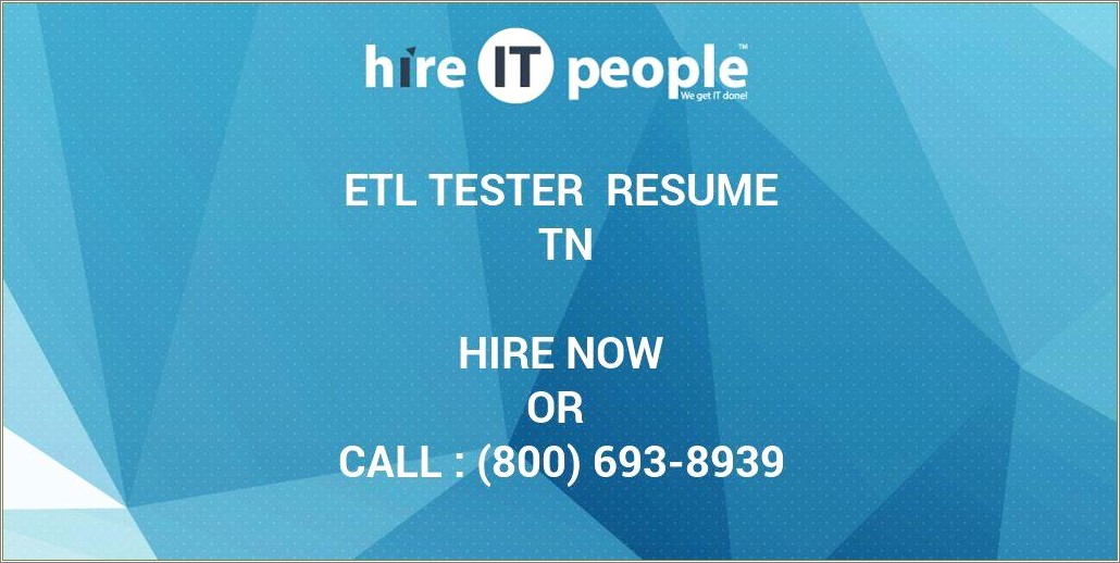 Sample Resume On Payments Related Systems Etl Tester