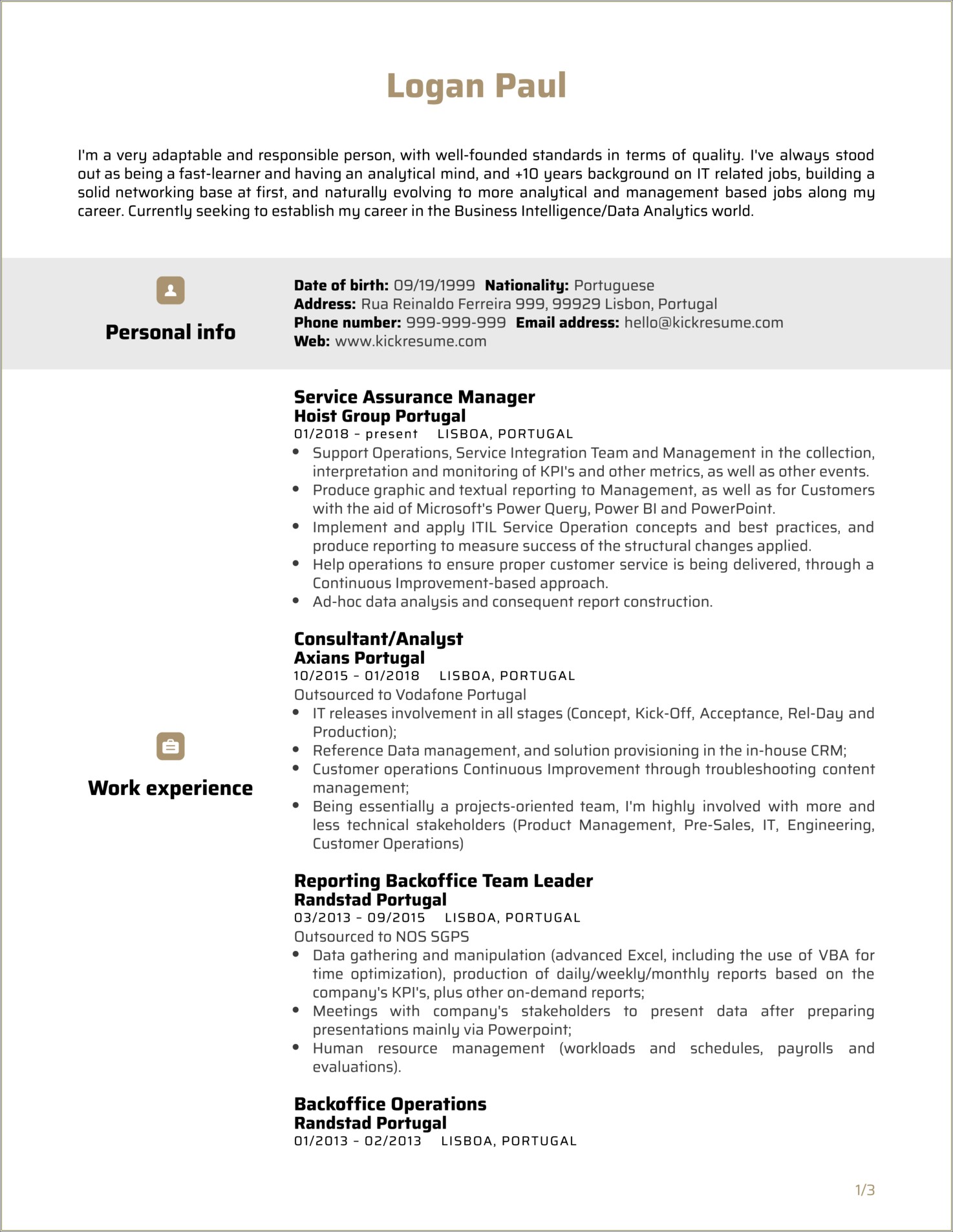 Sample Resume Operations Manager Water Industry