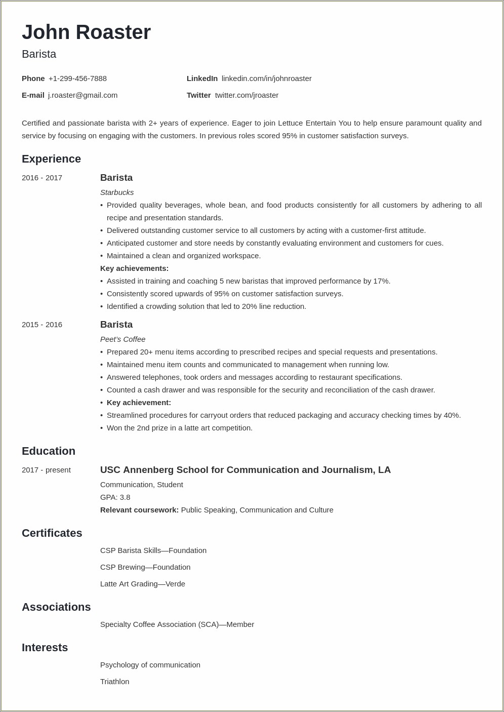 Sample Resume Showing You Have Prior Telephone Skills