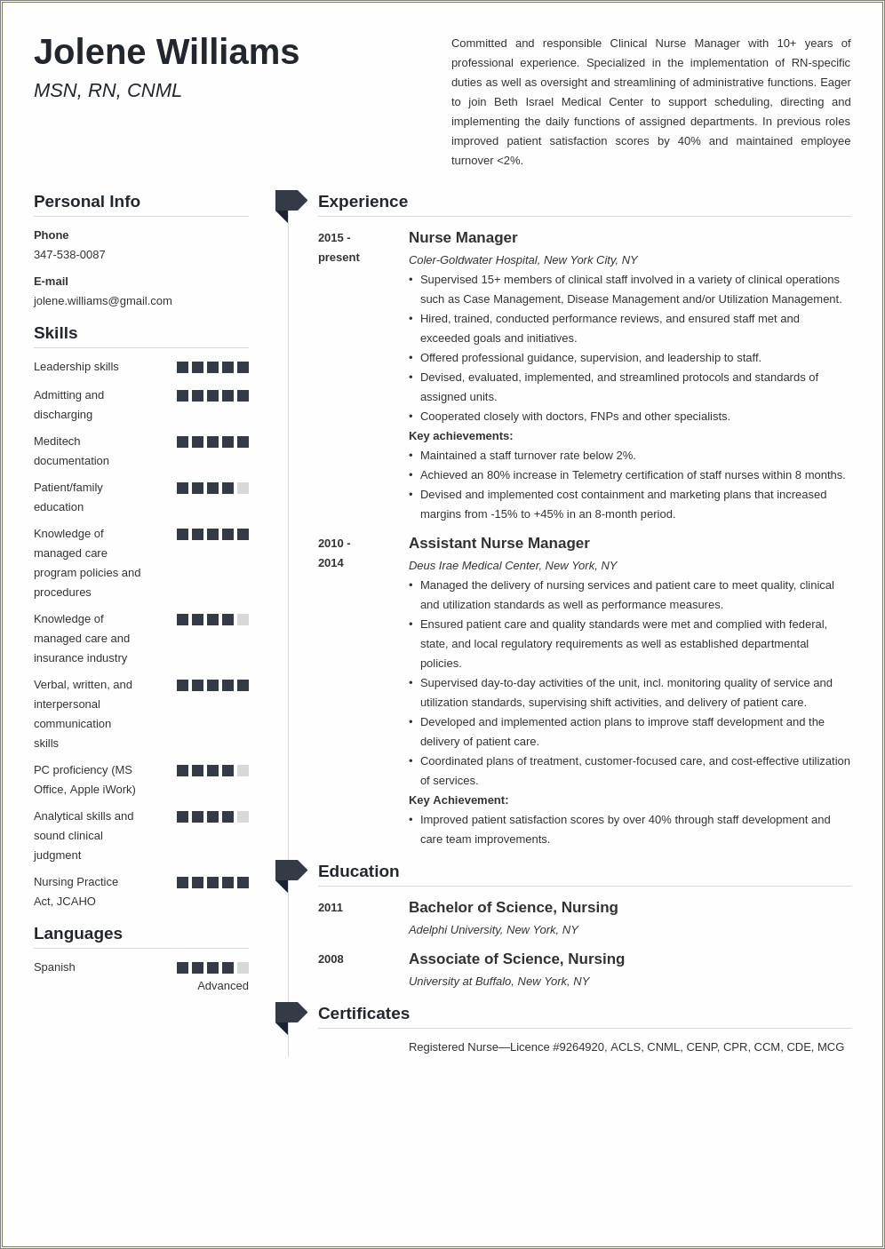 Sample Resume Summary Of Nurse Manager Resume